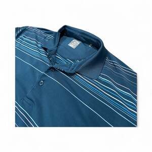Callaway Opti-Dri Blue Stripe Golf Polo Shirt Men’s XL Tall Performance Stretch